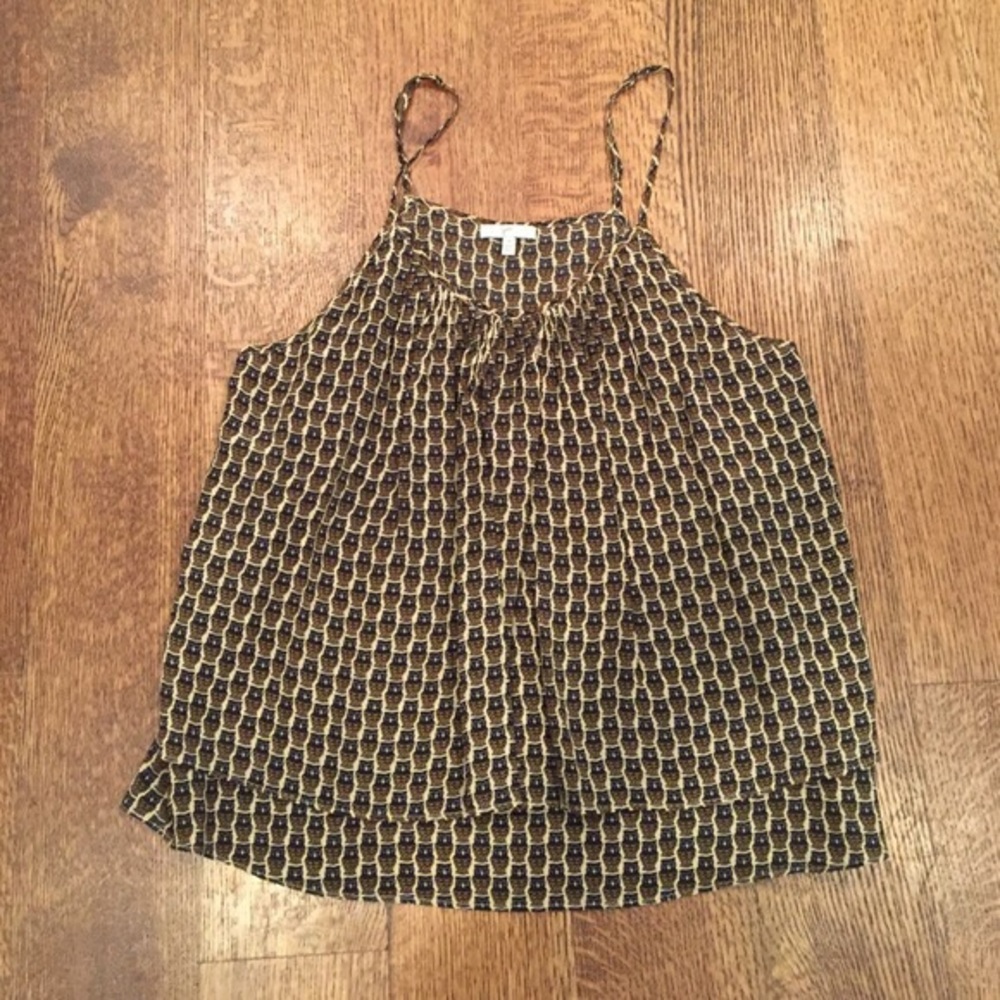 Joie Silk Owl Print Cami